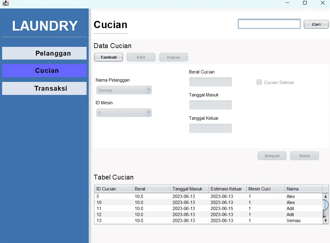 Laundry Management System